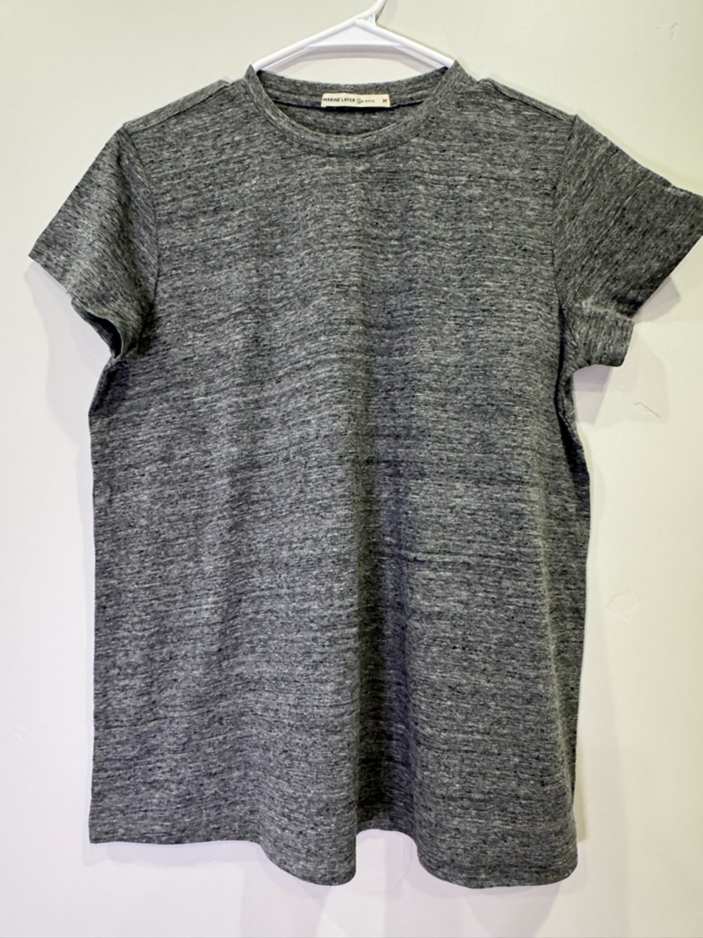 NWOT Marine Layer Signature Crewneck Tee in Heather Gray